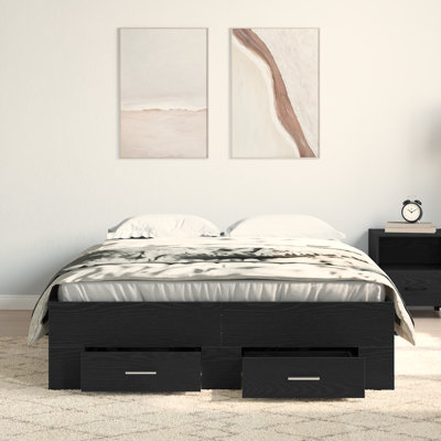 Bed Frame With Drawers Engineered Wood