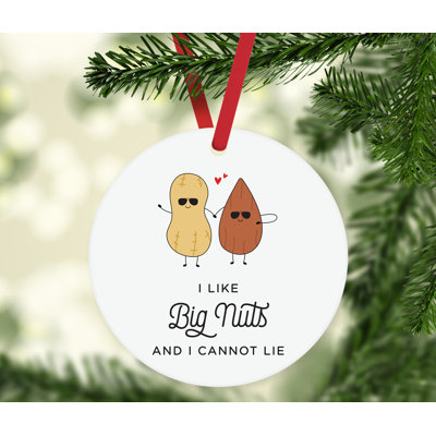 Funny Food Pun Peanut Holiday Shaped Ornament