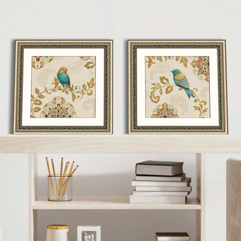 Daphne Brissonnet «Bird Rainbow Teal», impression sous verre