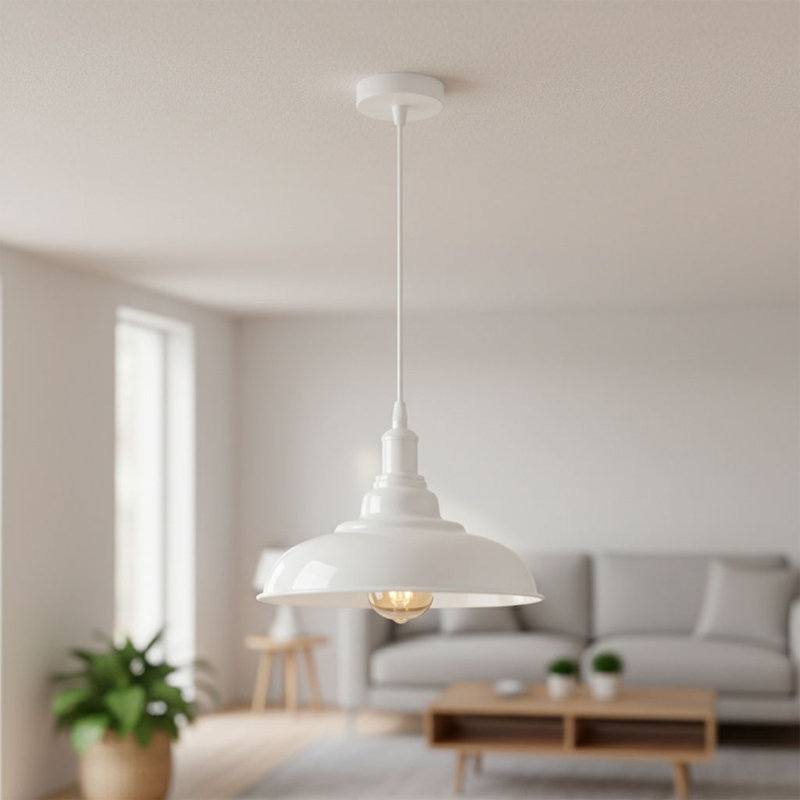 Emraan 1 - Light White Single Pendant, White, No