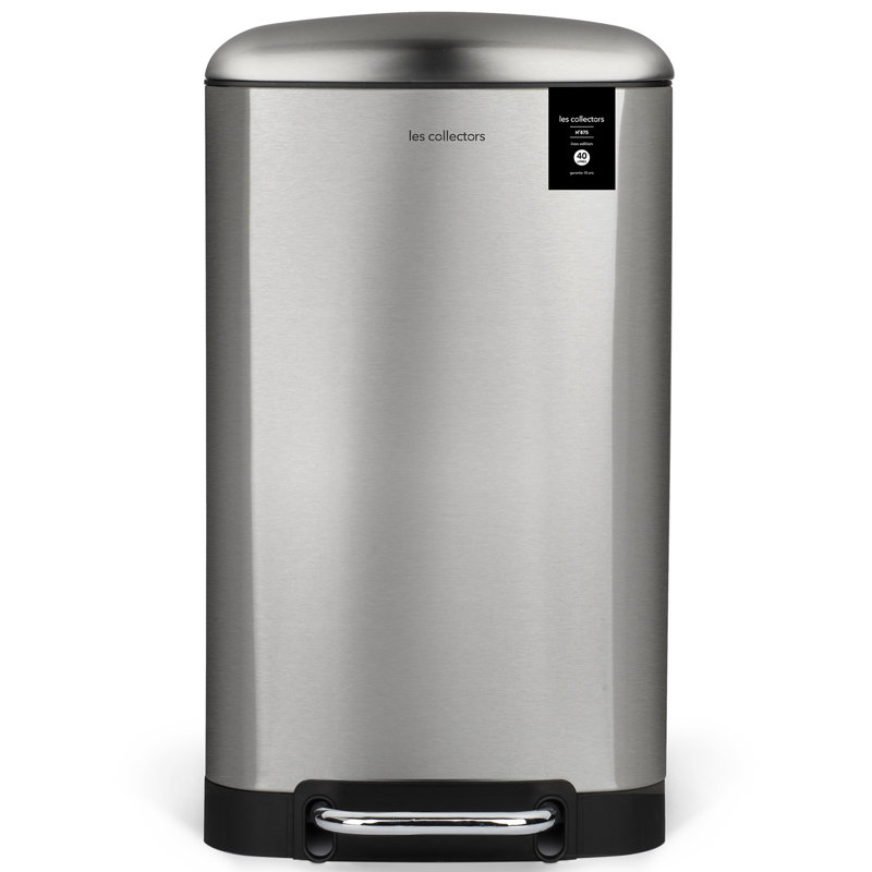 Abfalleimer mit Fußpedal, Matt Brushed Nickel, 40 L