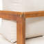 Chaise longue pivotante d'extérieur Tanah, finition teck avec coussin beige