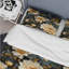 Luxurious Gold And Grey Floral Pattern I - Ensemble de housse de couette à motif floral-991067614