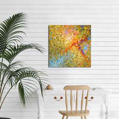 Éclat de éclat de couleur, sans cadre, toile murale, 16 x 16