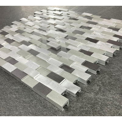 Carreau de mosaïque linéaire en métal 1,25 po x 0,625 po