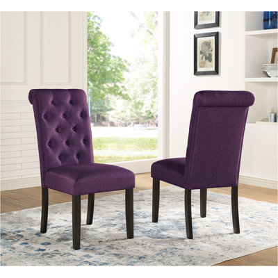 Jacoblee Leviton Solid Wood Tufted Asons Dining Chair, Set Of 2 by Lark Manor