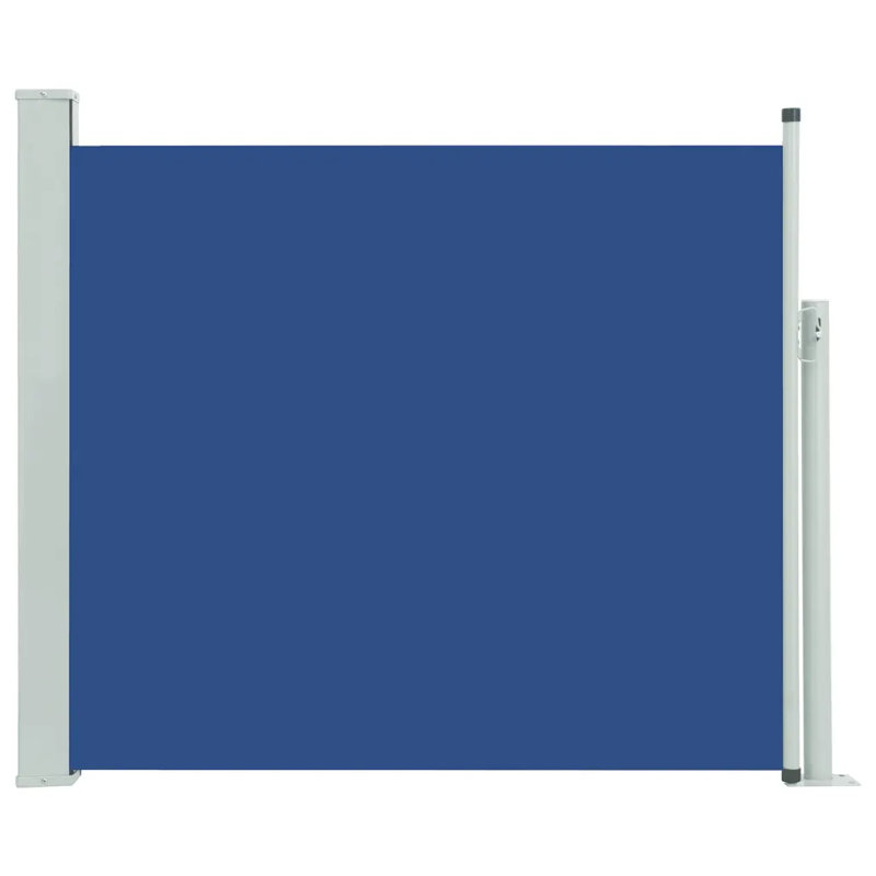 Symple Stuff 300cm W Fabric Cover Motorised Retractable Side Awning, 100cm H x 300cm W, Blue