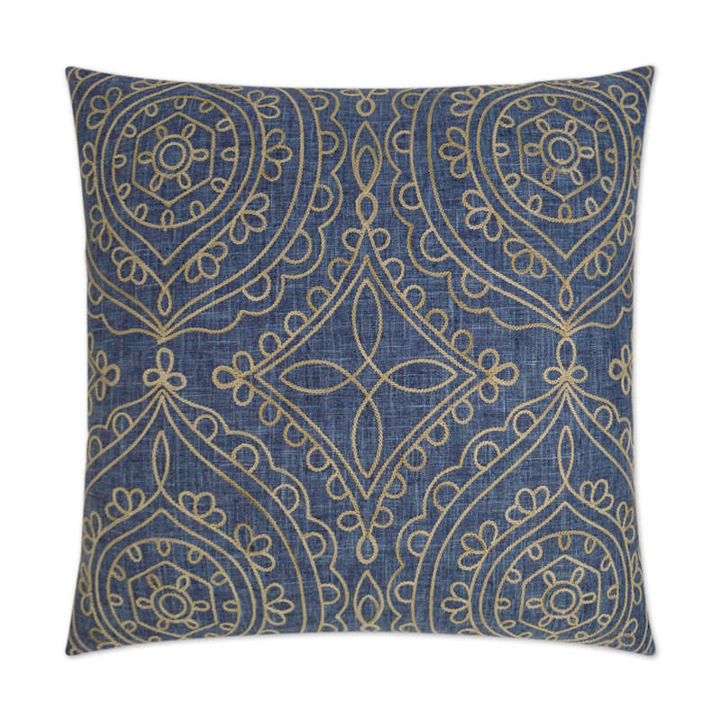 Timelessness Square Pillow Cover & Insert, Denim, 22"H x 22"W