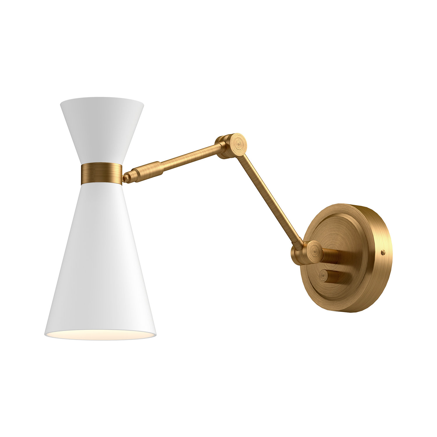 Jorgie Single Dimmable Bath Sconce, White