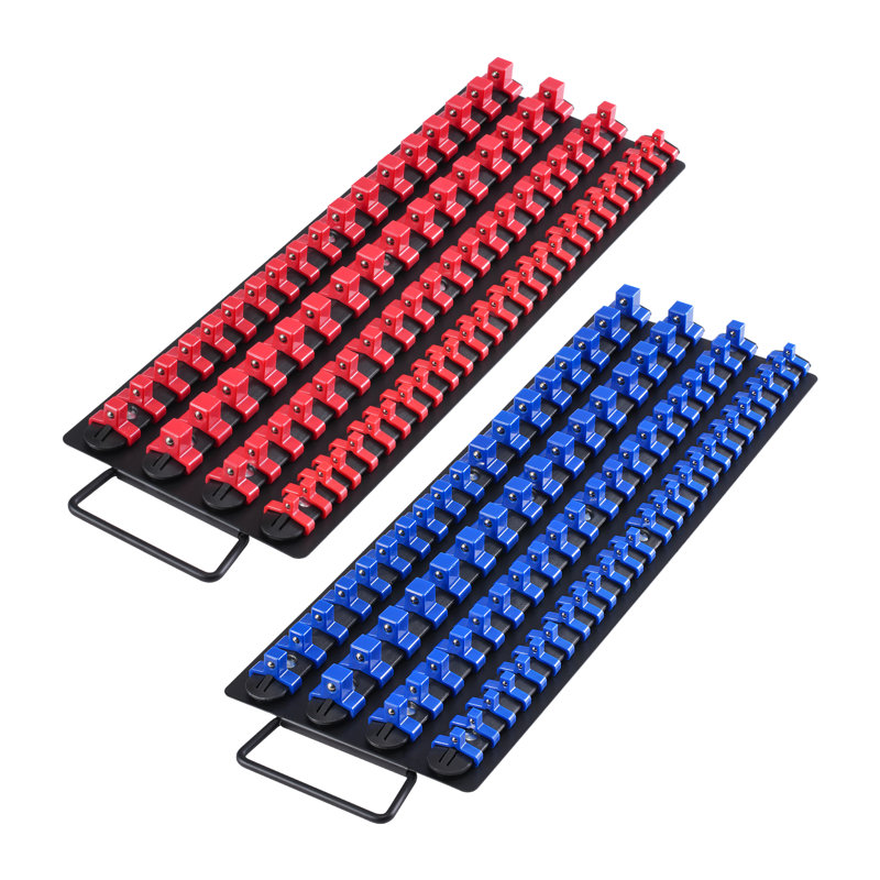 Nouvellement amélioré! Ensemble de rangement portatif à prises 2 PCS 160 pinces en acier métrique / SAE