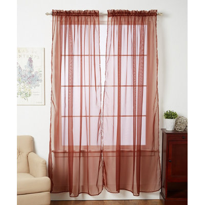Ensemble de rideaux transparents unis avec passe-tringle