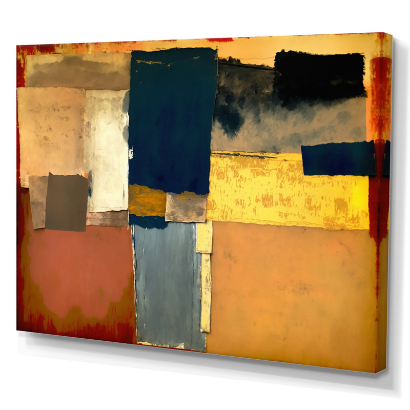 «Blue Sky Above Redend Point VI», art mural abstrait sur toile, L 40 po x H 30 po, Toile tendue