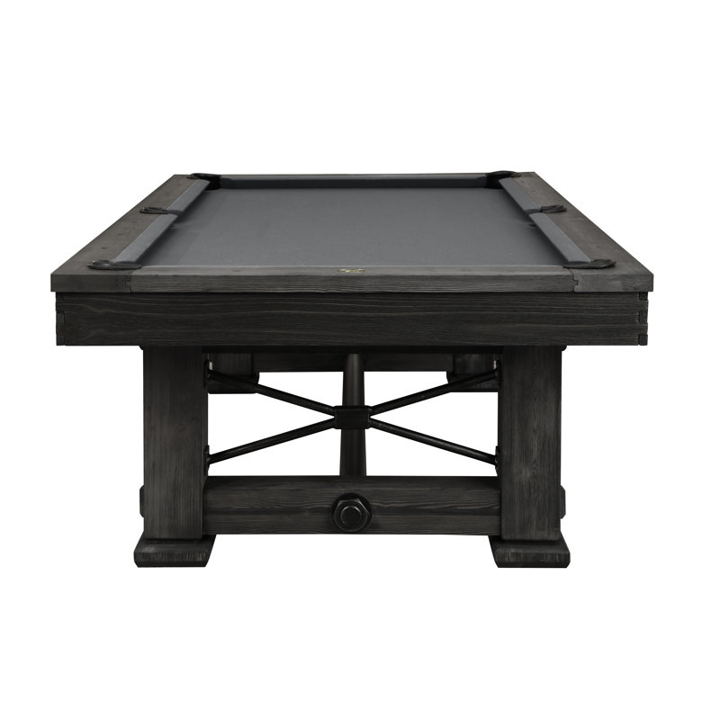 Rio Grande Slate Pool Table with Professional Installation Included, 8' 5", Weathered Raven, Steel Gray