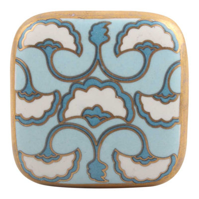 Hand Painted Square Knob