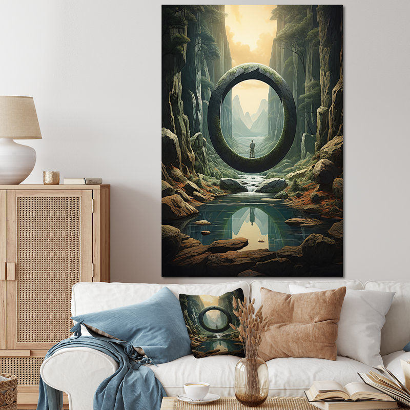 «Mind-Blowing», art mural surréalisme, Toile tendue, 60" H x 28" W