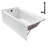 Streamline 66 in. x 34 in. Acrylic Left-Hand Drain Alcove Bathtub in Glossy White With External Drain-108298498