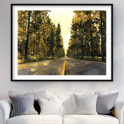 Long Road - reproduction matte encadrée pour la décoration intérieure