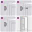 vidaXL Hinge Silver Steel Silent Bearing Door Frame Smooth Operation