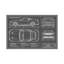 Mustang GT (2018-2020) Black by Action Blueprints - Wrapped Canvas Print-1770591157