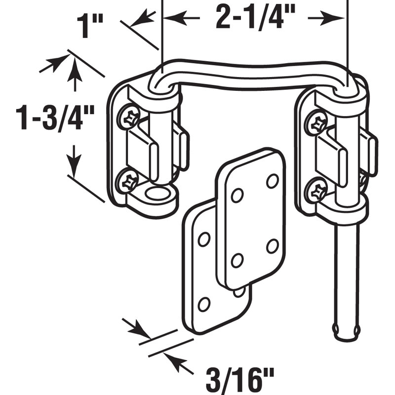 Serrure de porte de patio coulissante