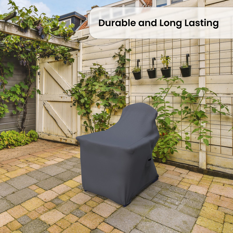  Housse de chaise Adirondack pour chaises de patio nautiques, polyester hydrofuge résistant aux rayons UV avec attaches sécuritaires