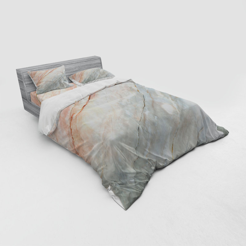 Ensemble de housse de couette en marbre