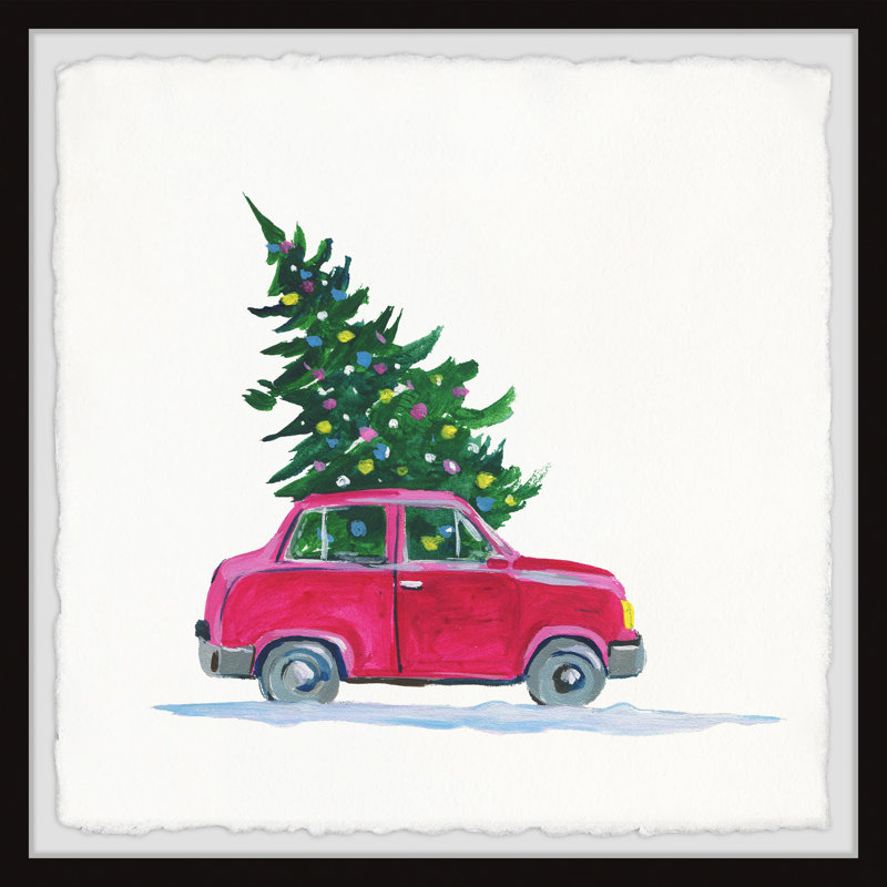 Christmas Tree Passenger II - Single Picture Frame Painting, 30cm H x 30cm W x 3.81cm D