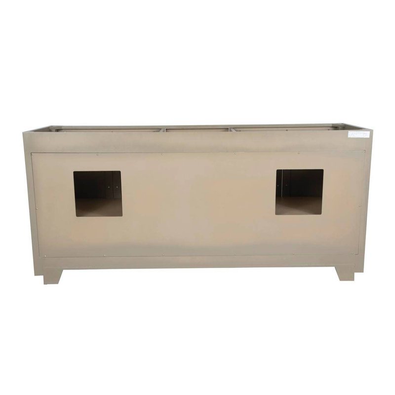Base de meuble-lavabo double 71,25 po Nahlani seulement, Chêne gris