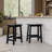 Counter&Bar Solid Wood Backless Stool (Set of 2)-1923952478