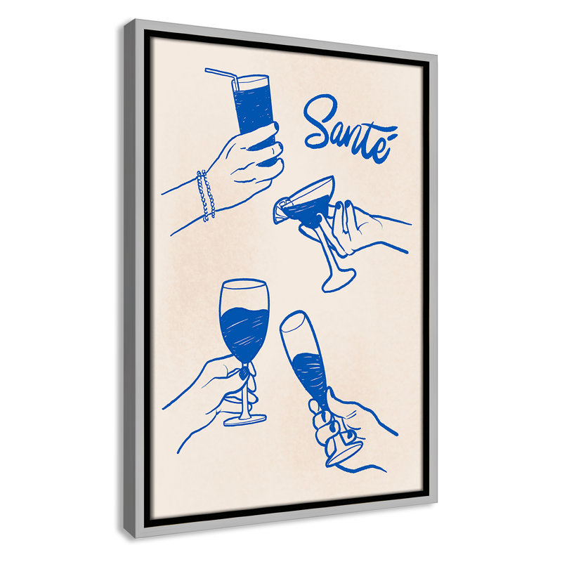 «Sante Print» par Kimberly Allen, Flottant argenté, L 13,5 po x H 19,5 po