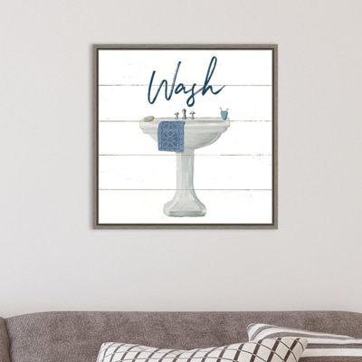 " Cottage Bath I " by Wild Apple Portfolio Painting Print