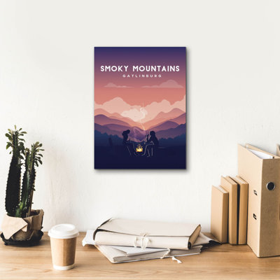  «Smoky Mountains Poster» par Arctic, art mural sur toile, 12 po x 16 po