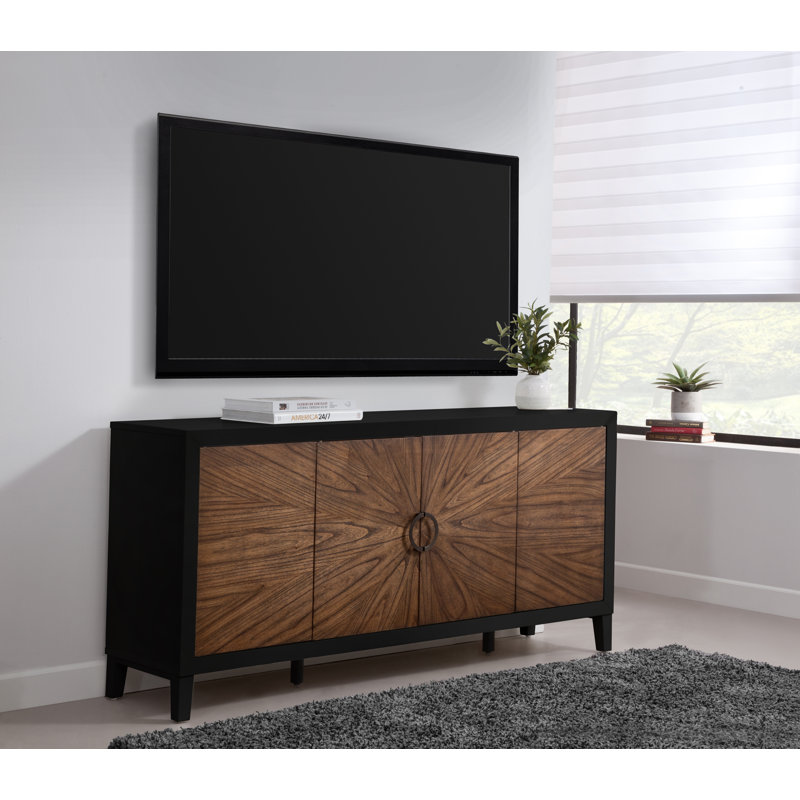 Buffet en bois Bodha, Noir / brun
