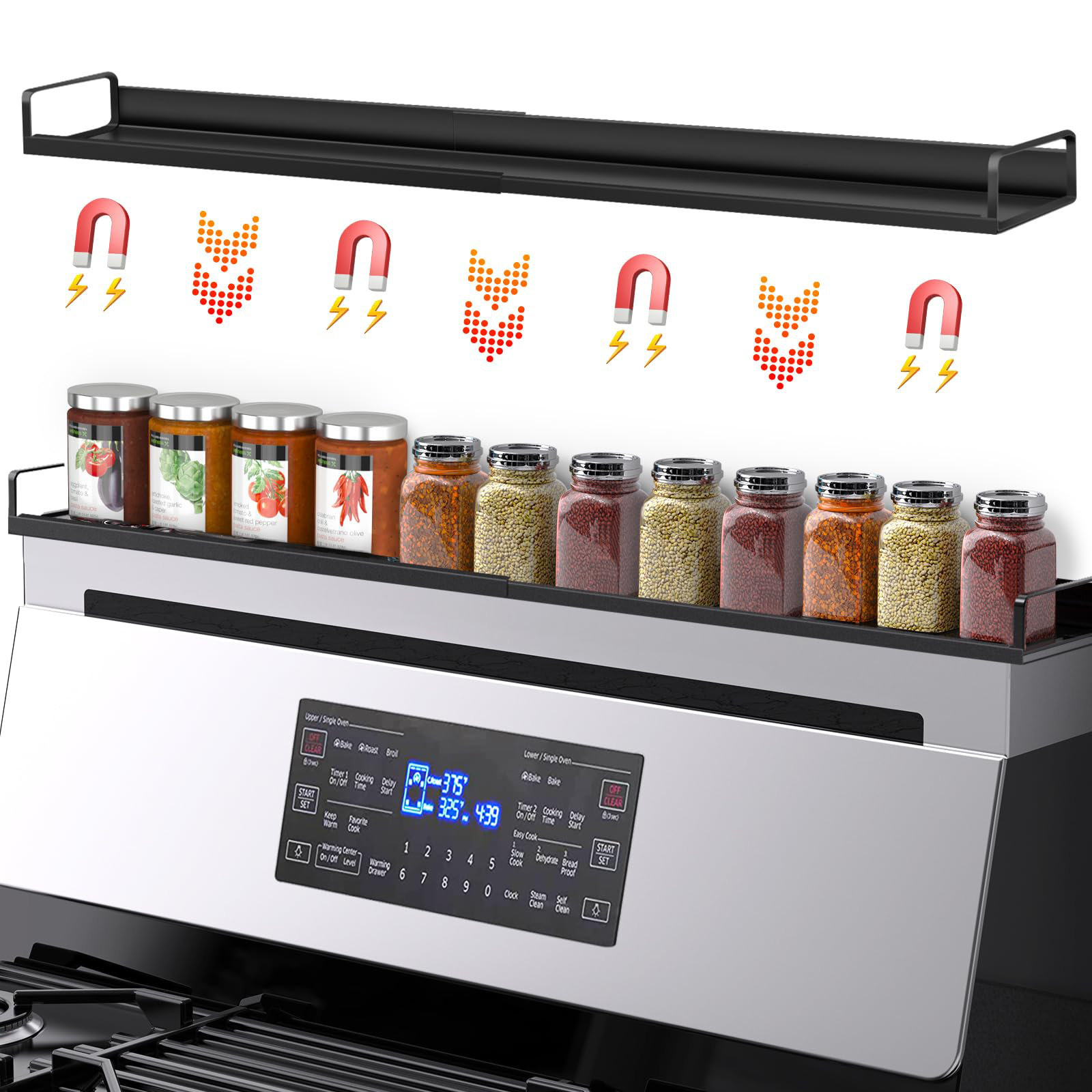 Magnetic Spice Walmart Spice Jars Magnetic Shelf For Stove Casewin