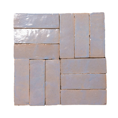 Carreau de terre cuite aspect pierre 2 po x 6 po Zellige