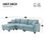 Canapé modulaire convertible 100 x 59 po, ensemble de canapé réversible en forme de L avec coussins gratuits, canapé-lit en velours 4 places avec repose-pieds pour salon, appartement, bureau-219772483