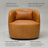 Jaydin 100% Genuine Leather Swivel Barrel Armchair with Natural Leather Aroma-427038219