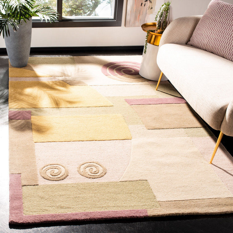 Charbonneau Drive Hand Tufted Wool Abstract Rug