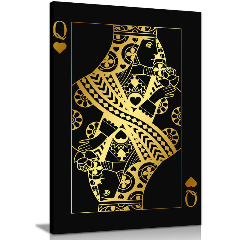 King & Queen Of Hearts - Wrapped Canvas Print, 31cm H x 20cm W