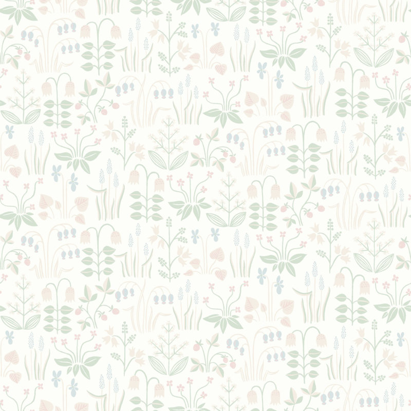 Boråstapeter Strawberry Field Wallpaper, Ivory