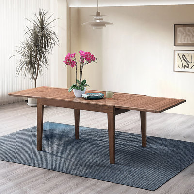 Table de salle à manger extensible avec finition noyer