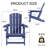 Four in a set Adirondack Chair with Cup Holder All-Weather Reclining Chair for Patio Deck Backyard and Poolside-114222230