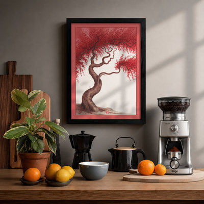 Gnarled Tree in Bloom Botanical - Framed Print