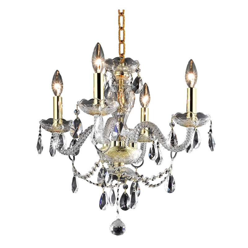 Hermes 4 - Light Glass Chandelier, Gold