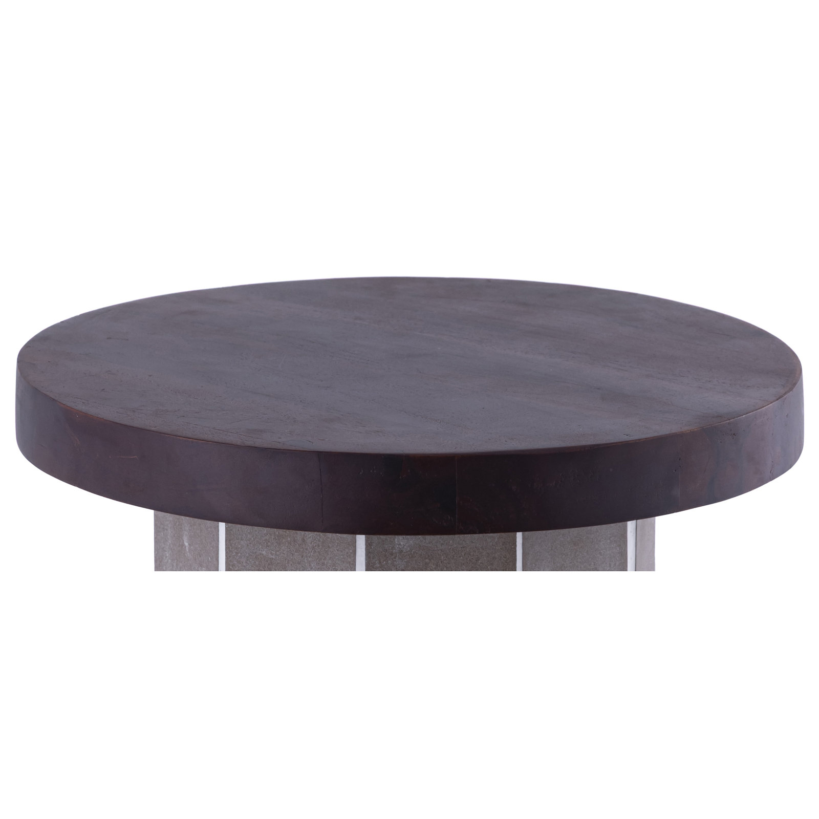 Side Table Acacia Wood And Tile