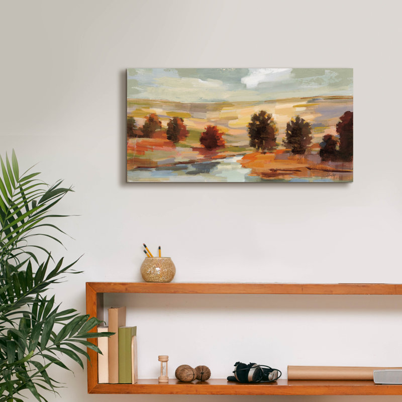  «Fall Country Landscape C» par Silvia Vassileva, art mural sur toile, 24 po x 12 po