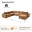Canapé modulaire en forme de L surdimensionné en mélange de L 8 pièces avec housse de coussin amovible Ciossi Gosport-568614274