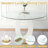 47.2'' Modern Luxury Clear Glass Round Dining Table for 4-6, Modern Kitchen Table with Tempered Glass Top & Stainless Steel Legs, Circle Dining Table for Home, Living Room, Apartment-2074553611-2049904757