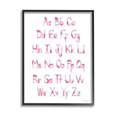 " Flamingo Shaped Letters Alphabet Pink Typography Design " by Amelie Legault