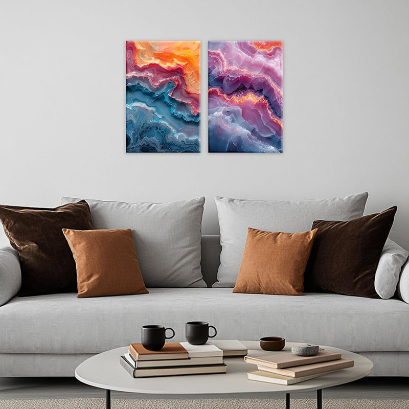 2 Piece Wrapped Canvas Wall Art